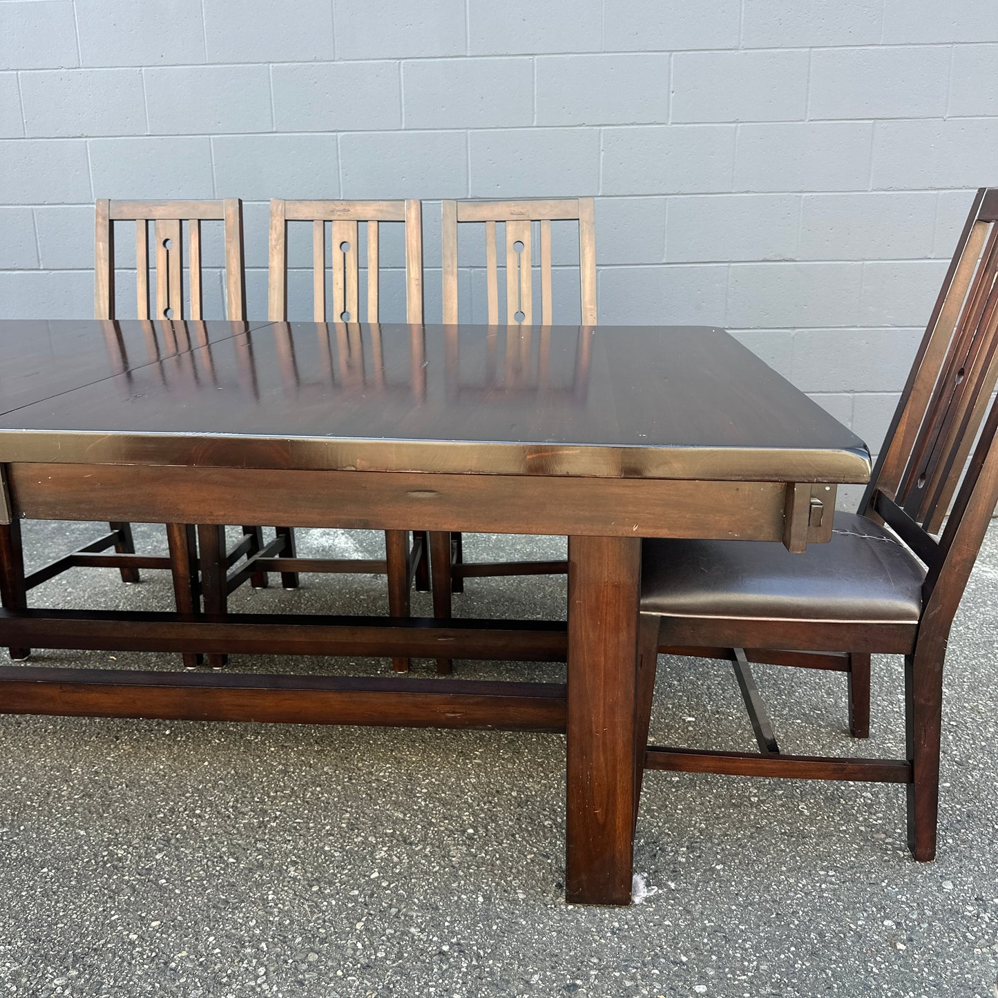 A-America Wood Dining Set with 8 Chairs