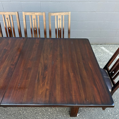 A-America Wood Dining Set with 8 Chairs