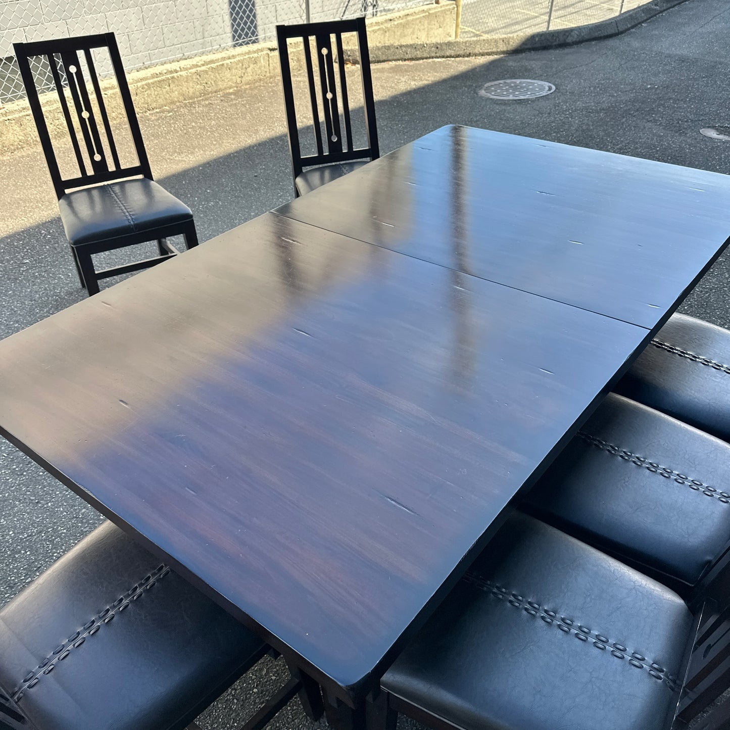 A-America Wood Dining Set with 8 Chairs