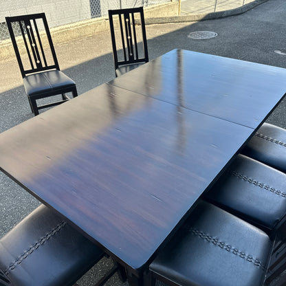 A-America Wood Dining Set with 8 Chairs