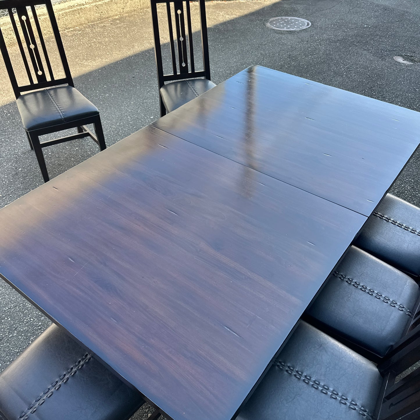 A-America Wood Dining Set with 8 Chairs