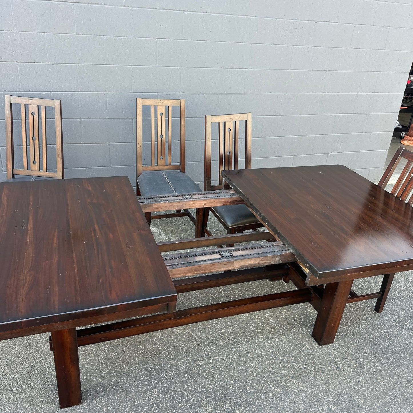 A-America Wood Dining Set with 8 Chairs