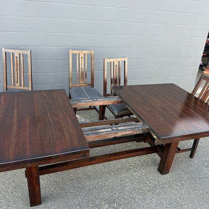 A-America Wood Dining Set with 8 Chairs