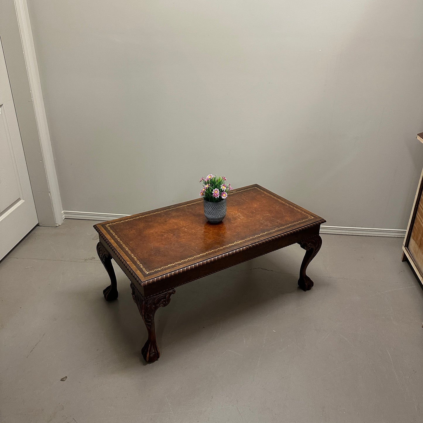 Vintage British Style Mahogany Coffee Table