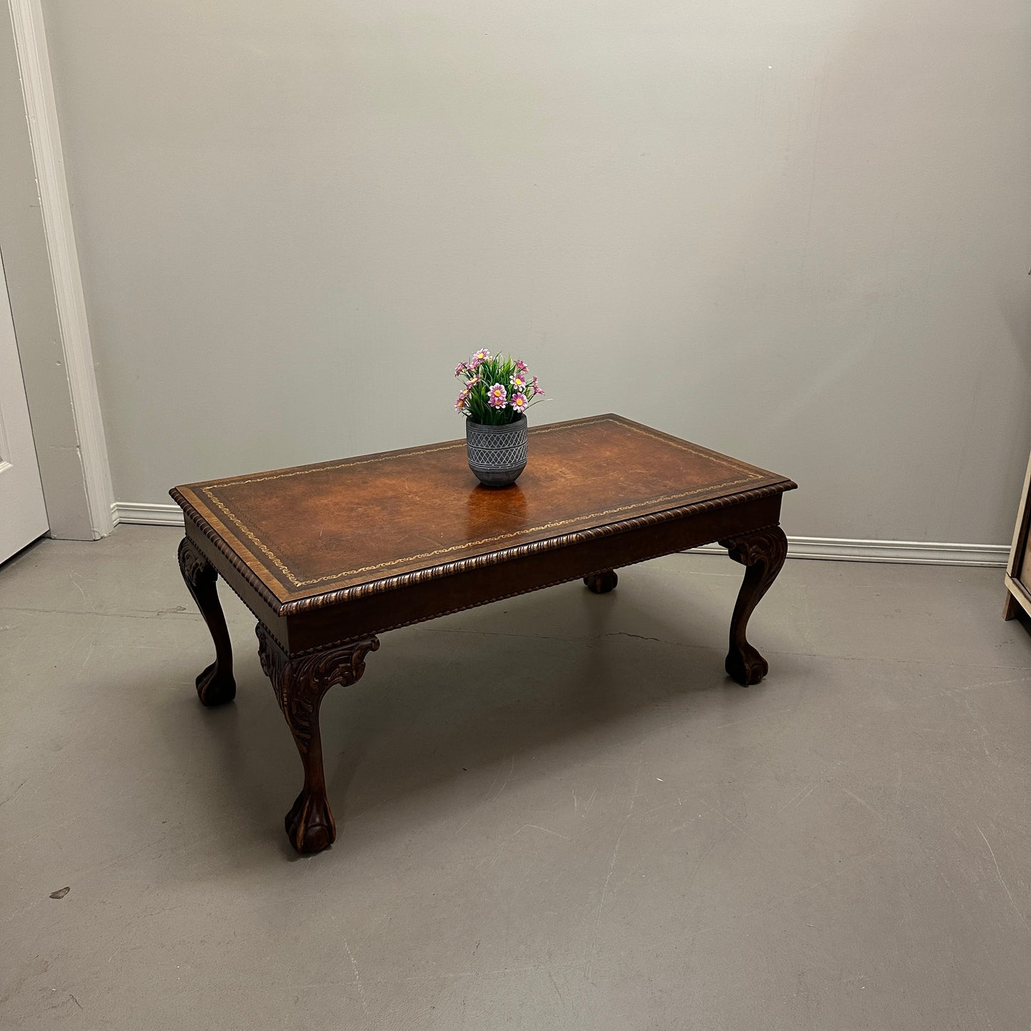 Vintage British Style Mahogany Coffee Table