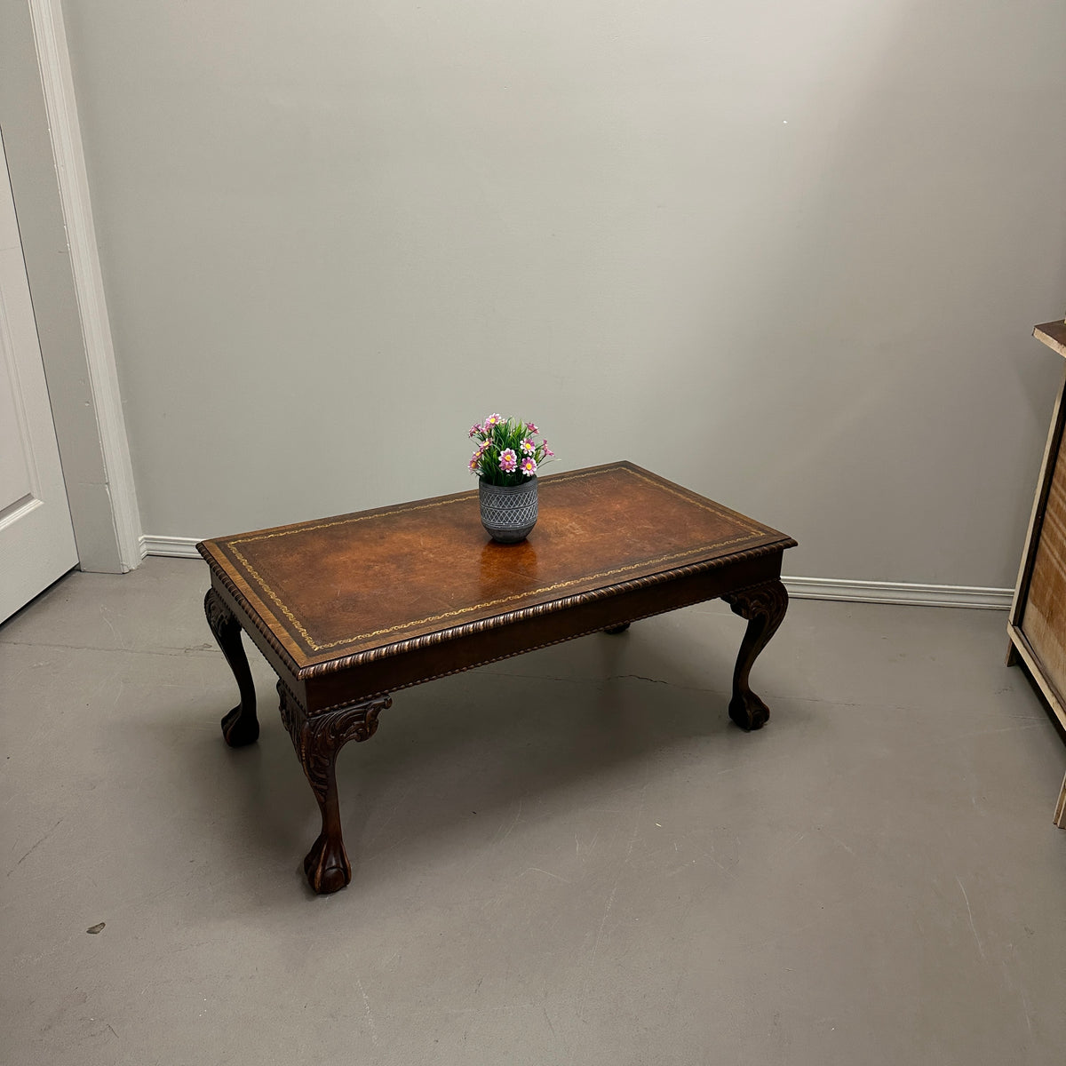 Vintage British Style Mahogany Coffee Table