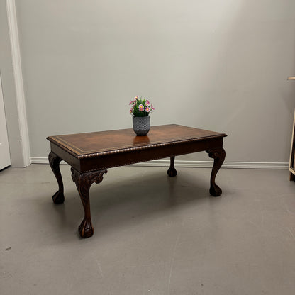 Vintage British Style Mahogany Coffee Table
