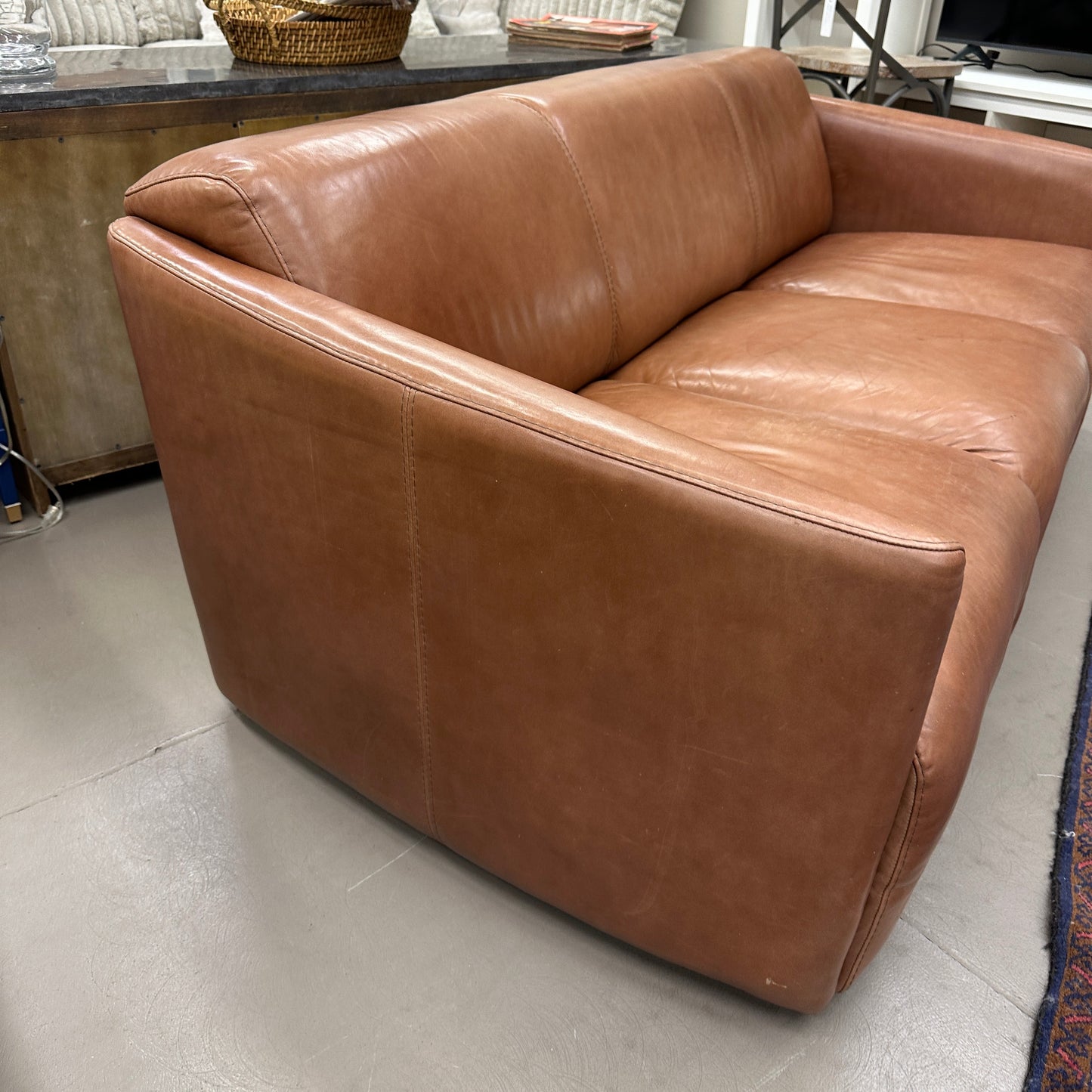 Nicoletti Leather Italian Couch