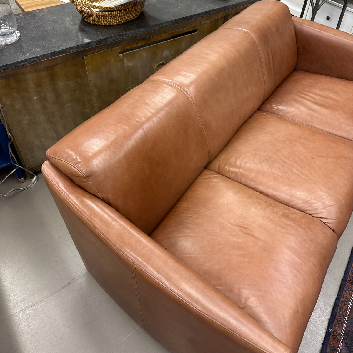 Nicoletti Leather Italian Couch