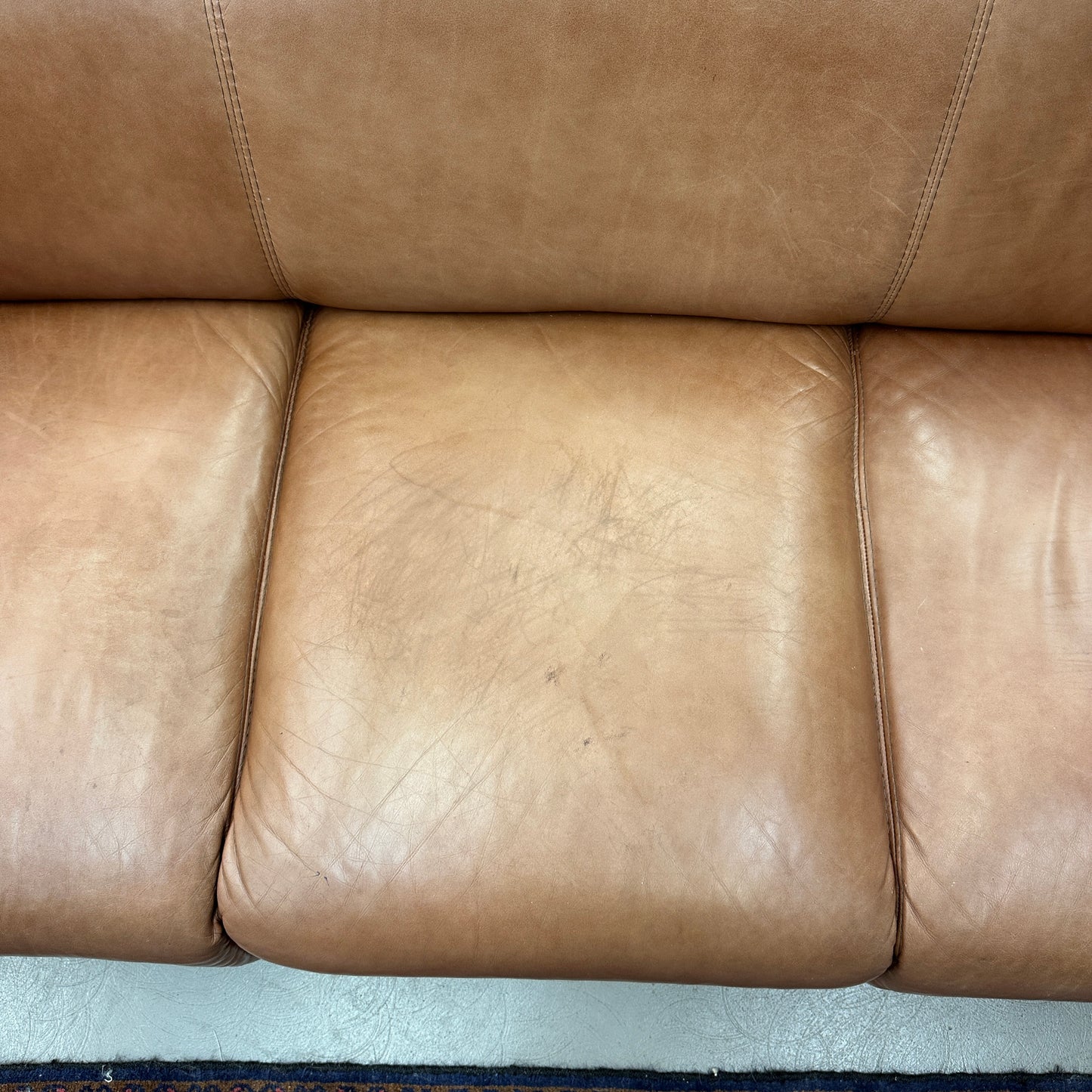 Nicoletti Leather Italian Couch
