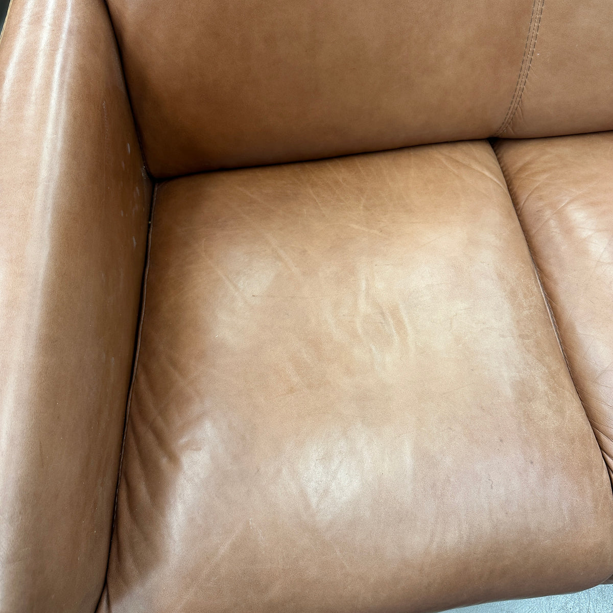 Nicoletti Leather Italian Couch