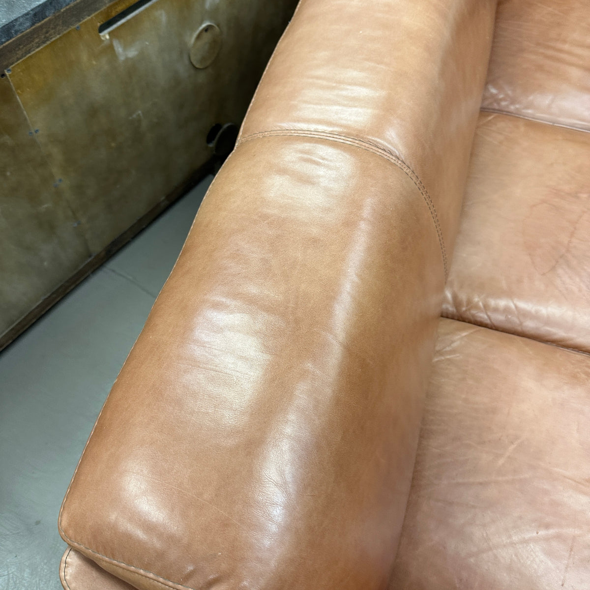 Nicoletti Leather Italian Couch