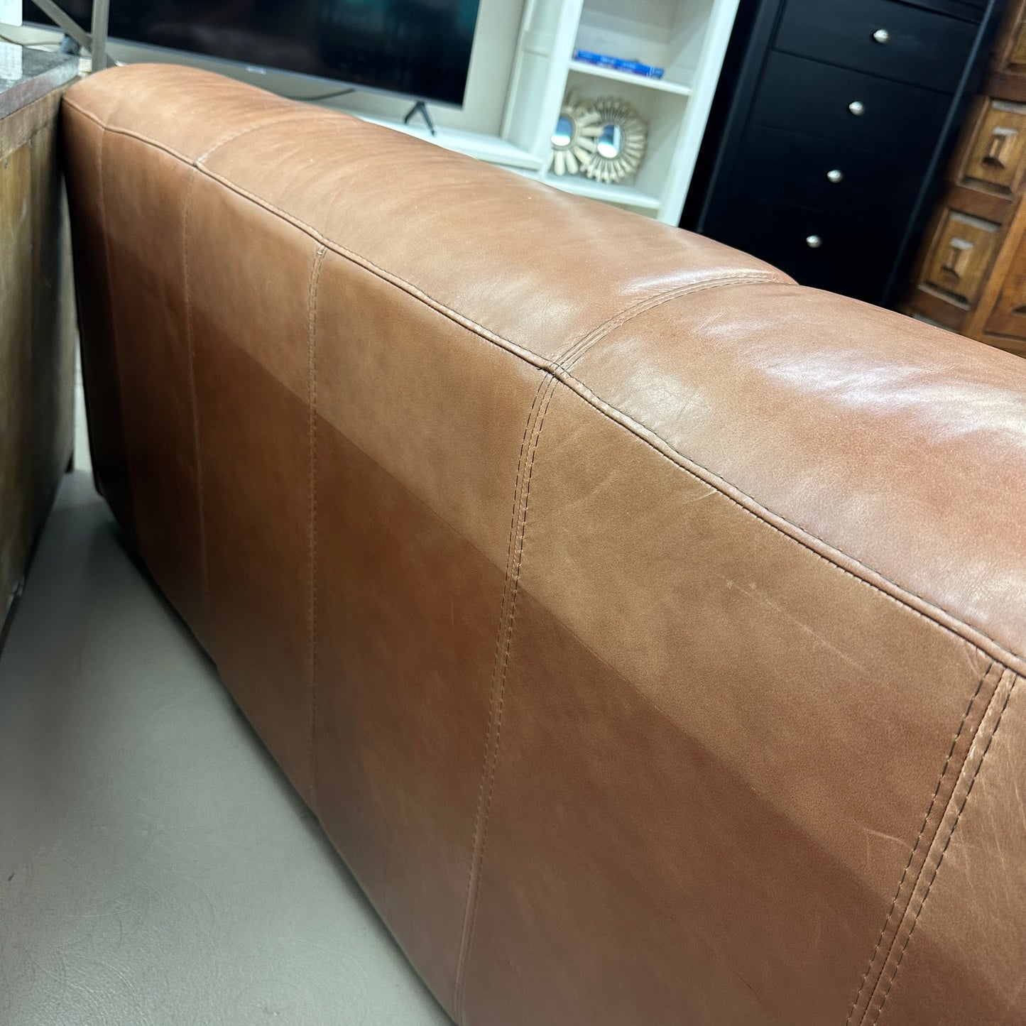 Nicoletti Leather Italian Couch