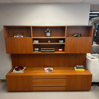1960s Danish Teak Wall Unit by E. Jakobsen Skive