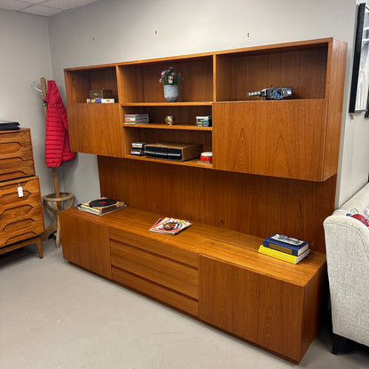 1960s Danish Teak Wall Unit by E. Jakobsen Skive
