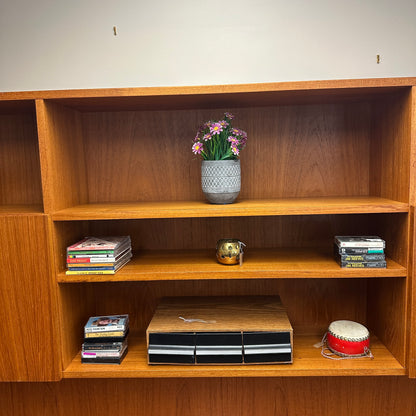 1960s Danish Teak Wall Unit by E. Jakobsen Skive