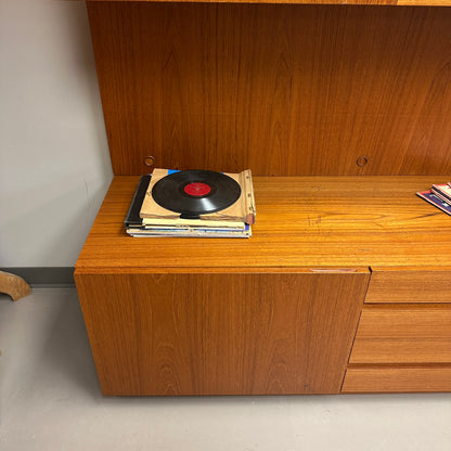 1960s Danish Teak Wall Unit by E. Jakobsen Skive