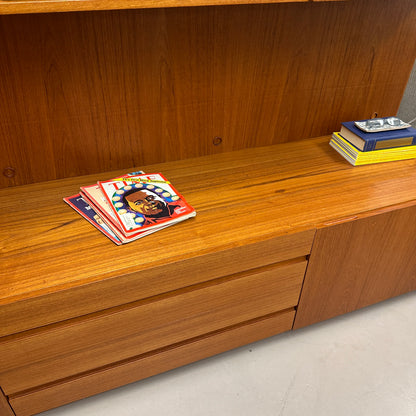 1960s Danish Teak Wall Unit by E. Jakobsen Skive