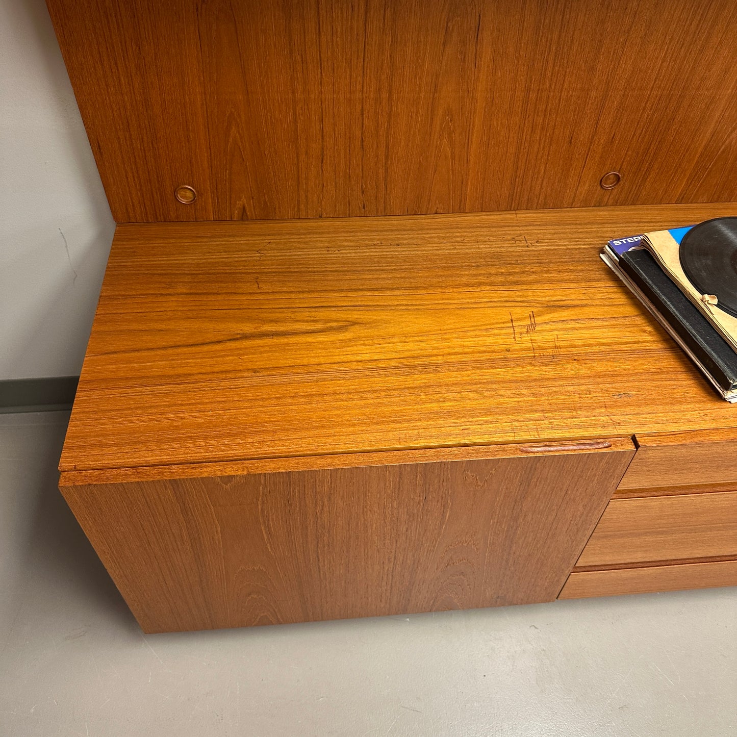 1960s Danish Teak Wall Unit by E. Jakobsen Skive