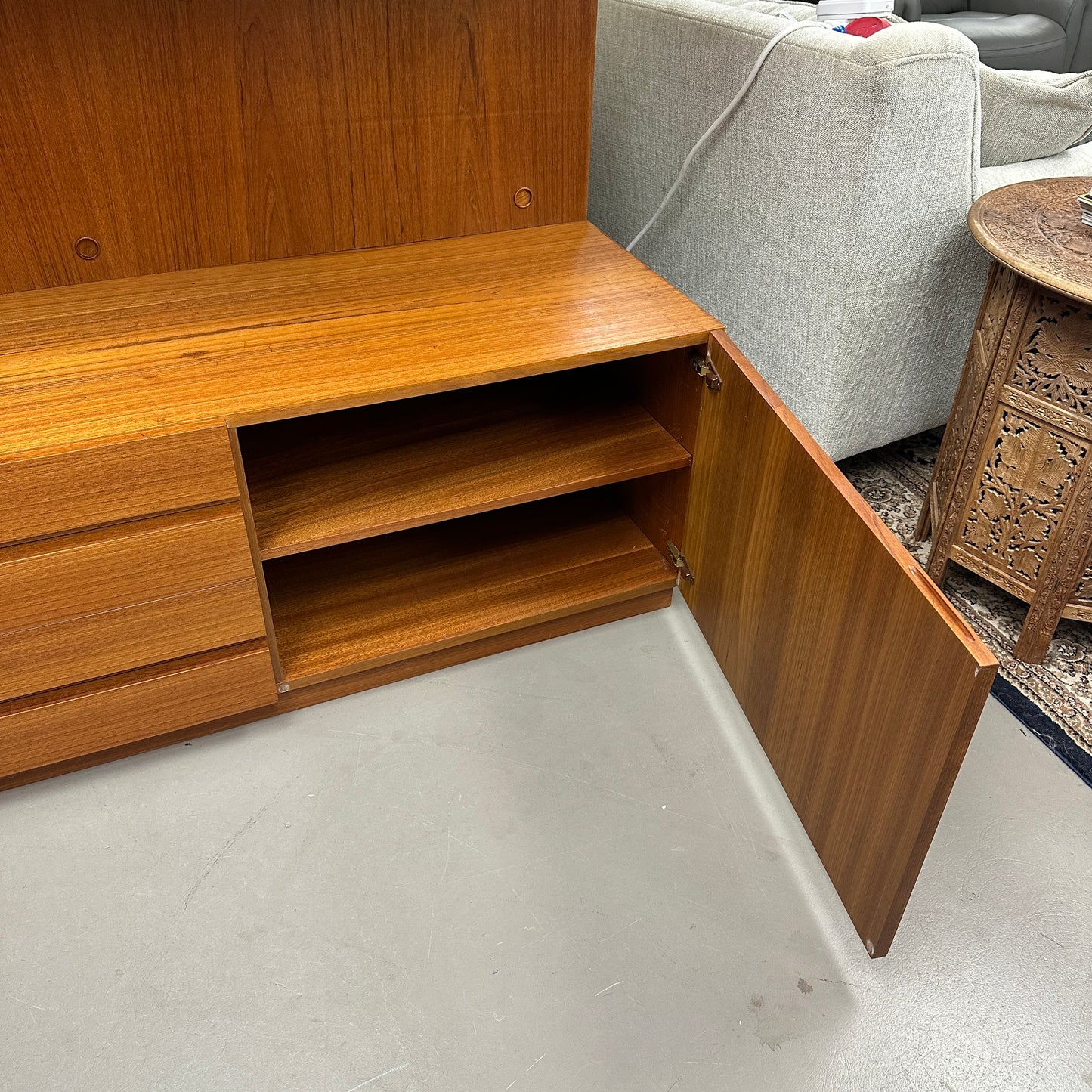 1960s Danish Teak Wall Unit by E. Jakobsen Skive