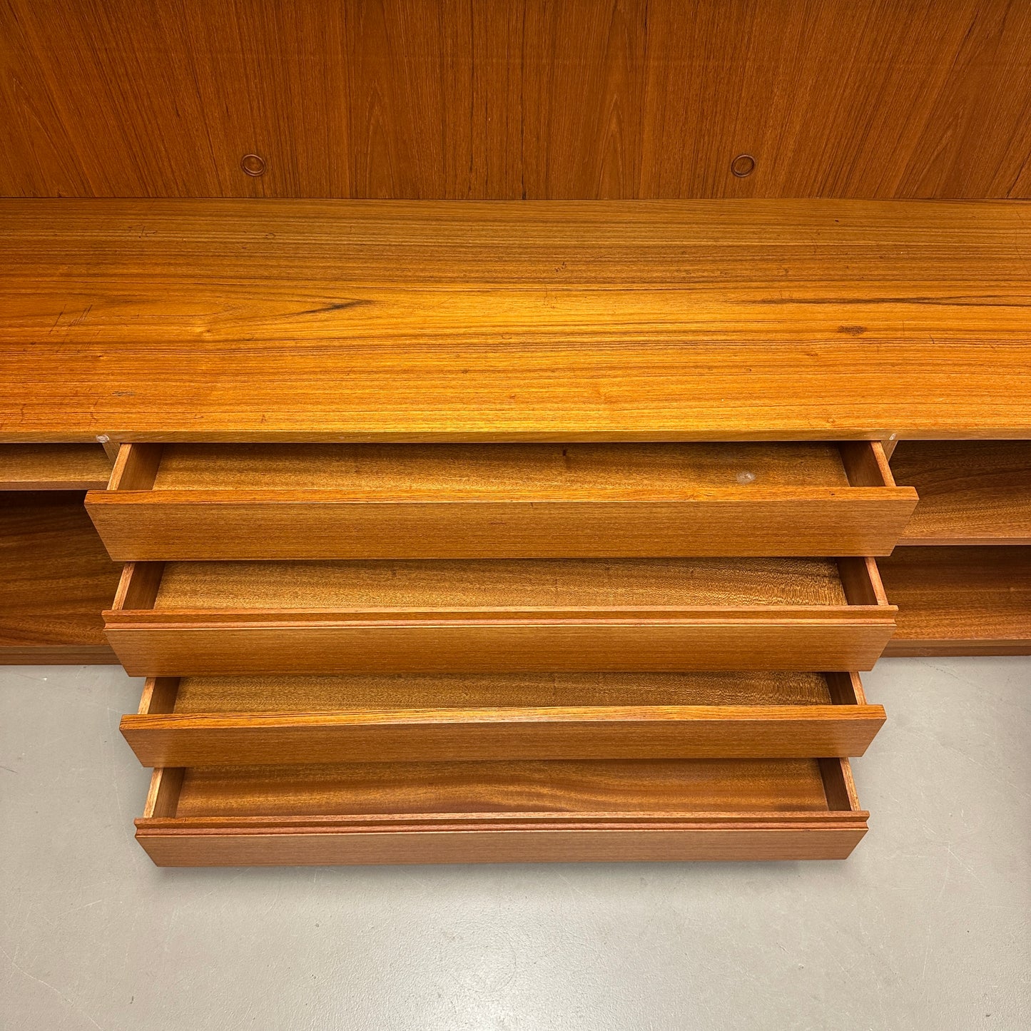 1960s Danish Teak Wall Unit by E. Jakobsen Skive