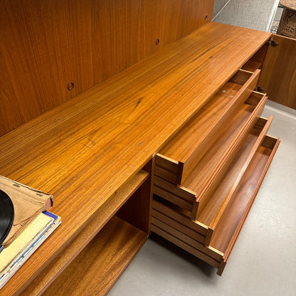 1960s Danish Teak Wall Unit by E. Jakobsen Skive