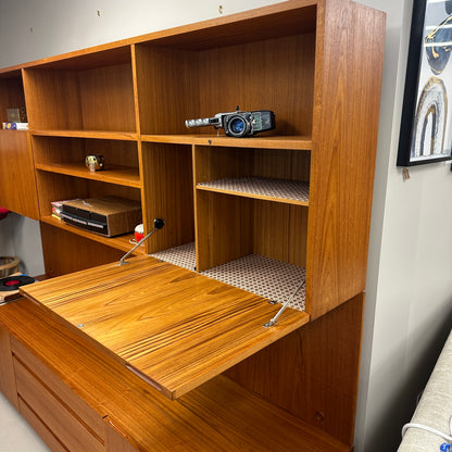 1960s Danish Teak Wall Unit by E. Jakobsen Skive