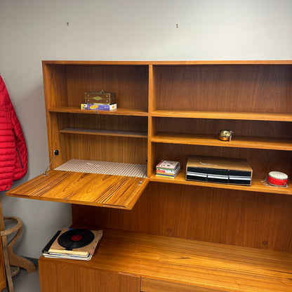 1960s Danish Teak Wall Unit by E. Jakobsen Skive