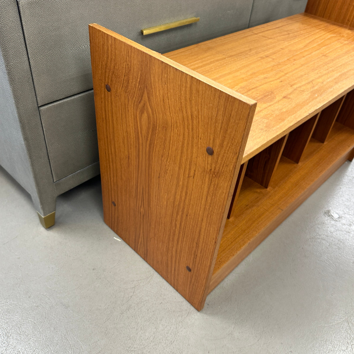 Mid-Century Vinyl Record Media Console