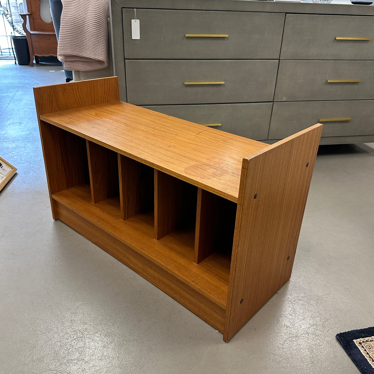 Mid-Century Vinyl Record Media Console