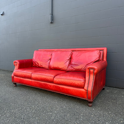Brandington-Young Red Genuine Leather Sofa