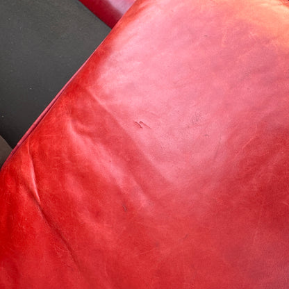 Brandington-Young Red Genuine Leather Sofa