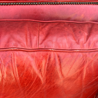 Brandington-Young Red Genuine Leather Sofa