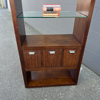 Modern Glass Shelves Bookshelf