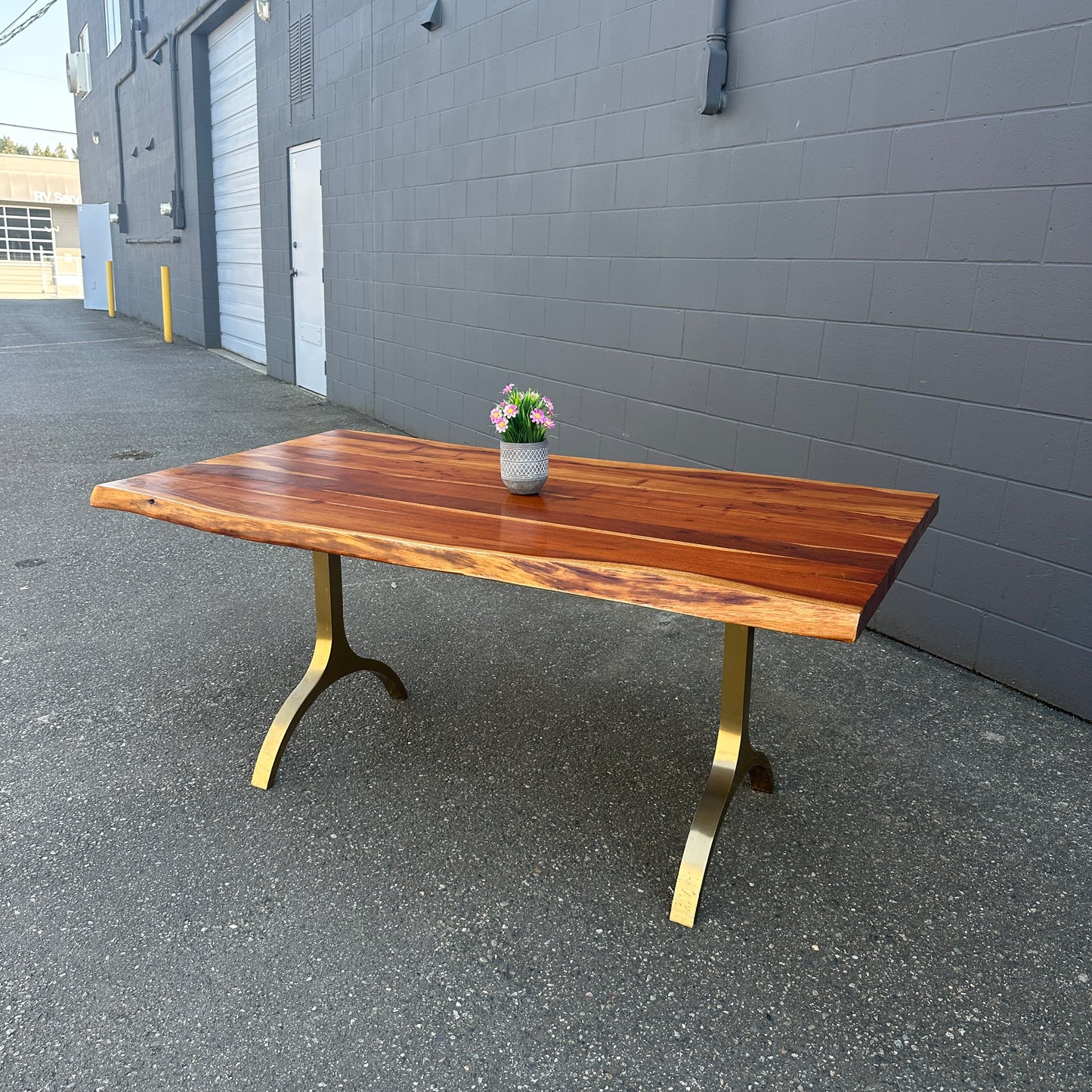 West Elm Cast Trestle Dining Table