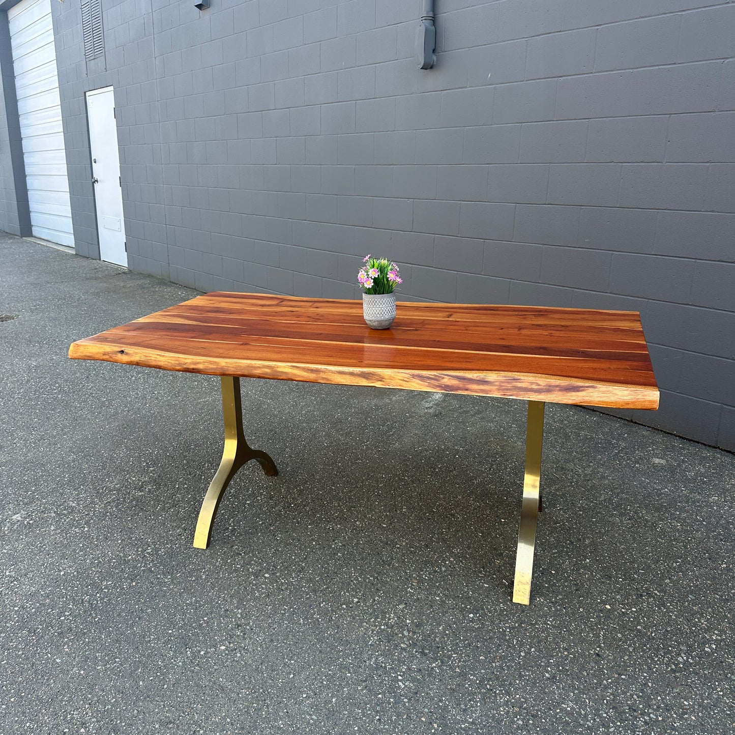 West Elm Cast Trestle Dining Table