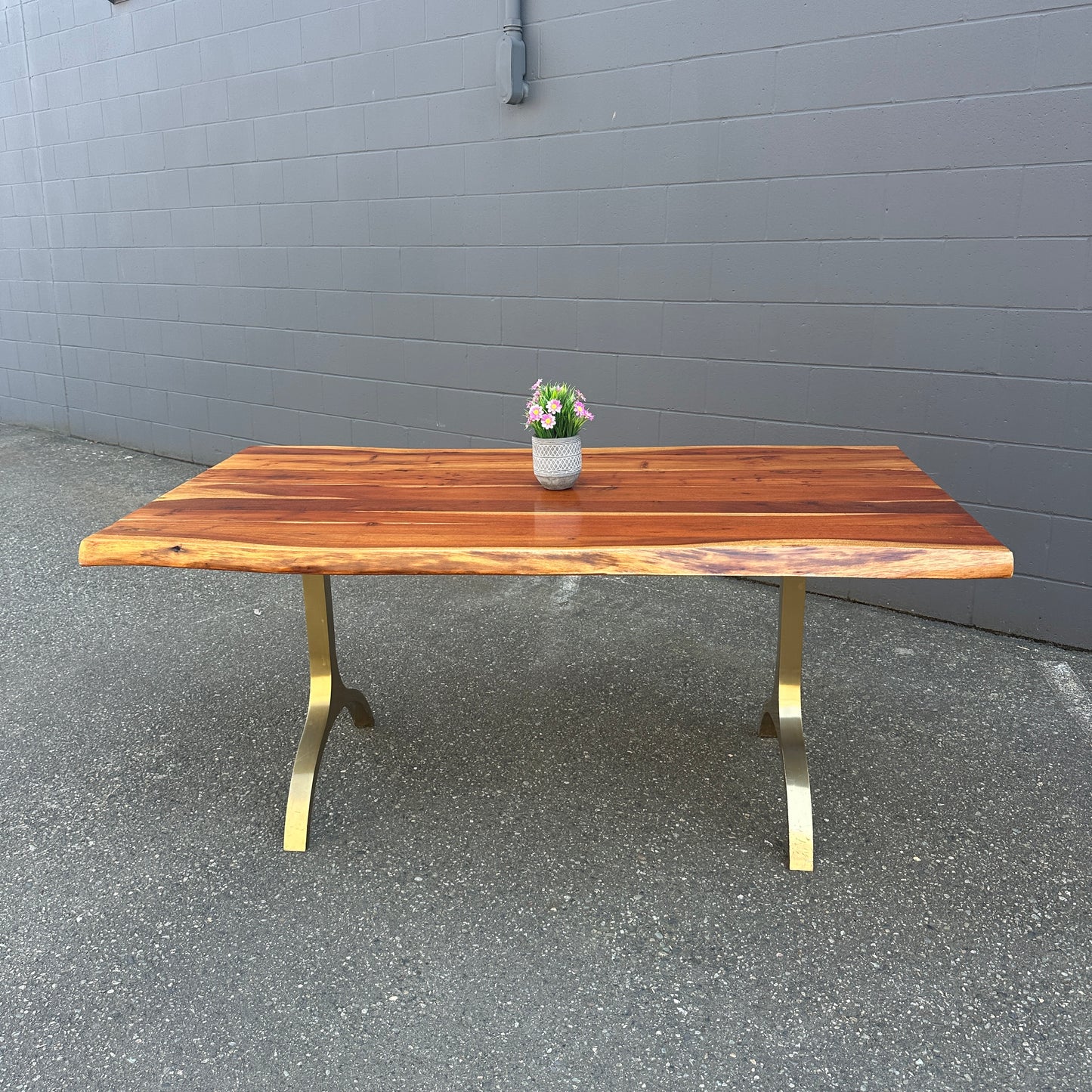 West Elm Cast Trestle Dining Table