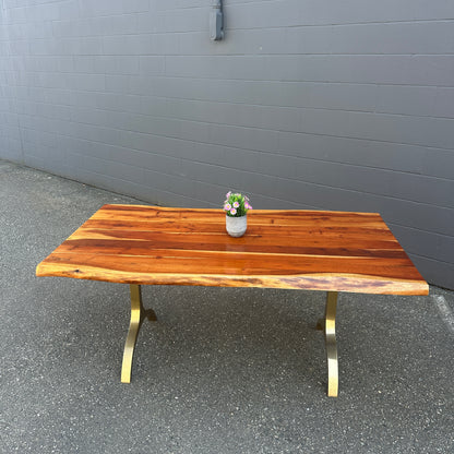 West Elm Cast Trestle Dining Table