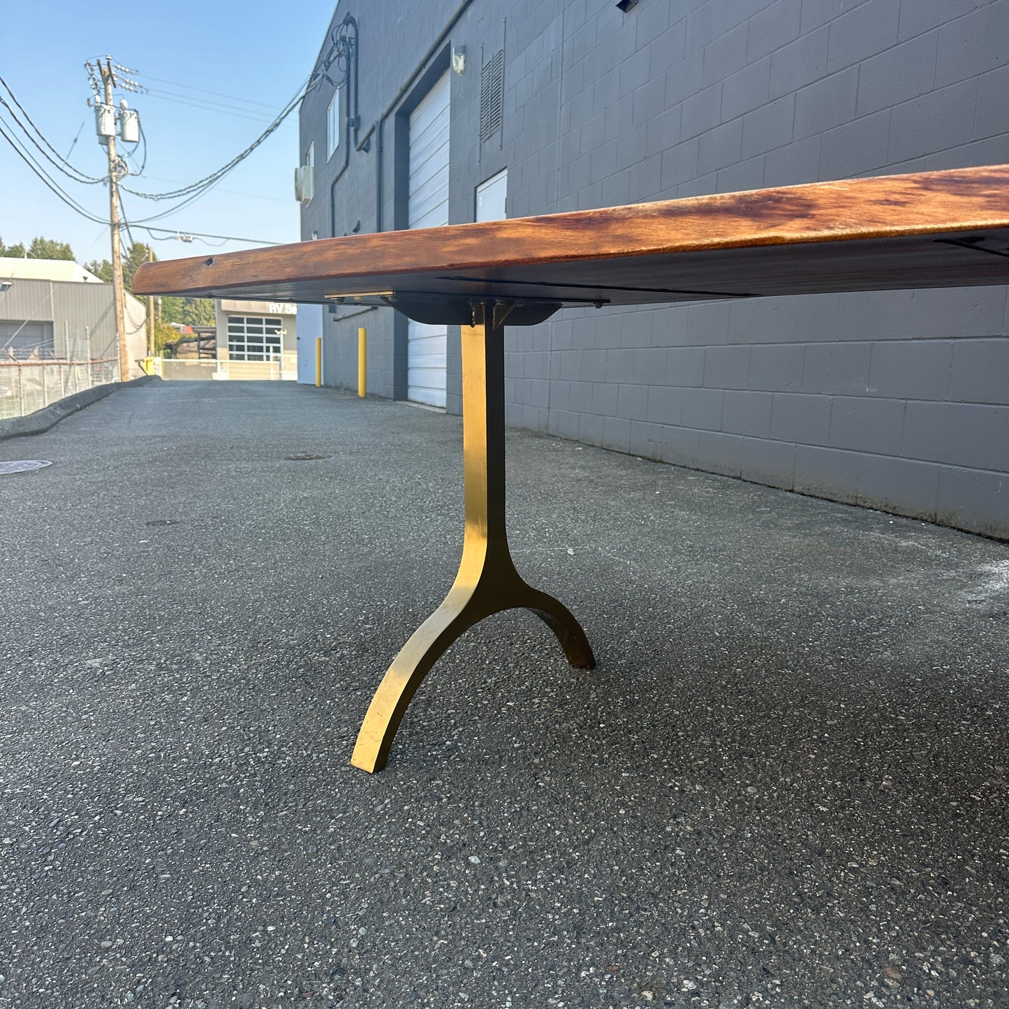 West Elm Cast Trestle Dining Table