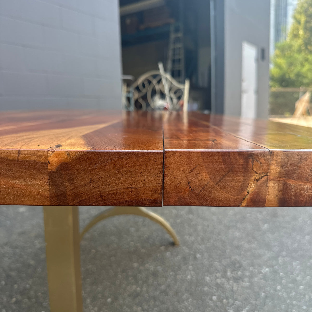 West Elm Cast Trestle Dining Table