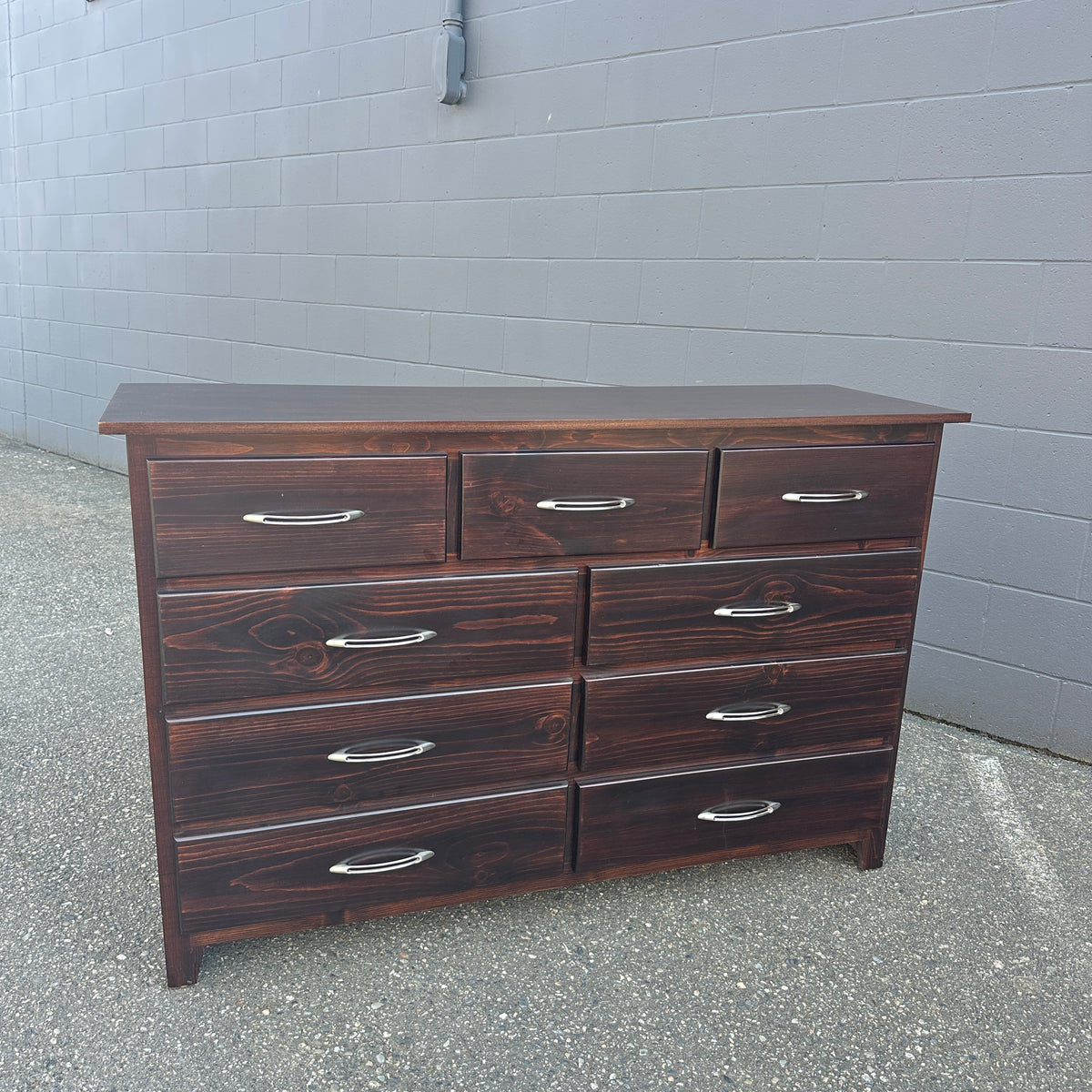 Dark Brown Solid Wood Dresser