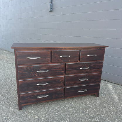 Dark Brown Solid Wood Dresser