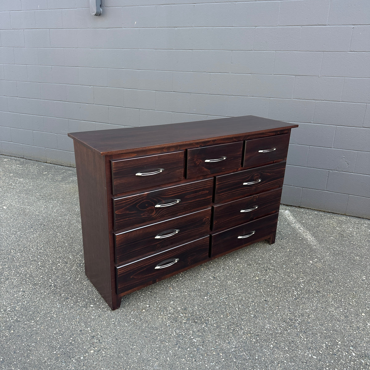 Dark Brown Solid Wood Dresser
