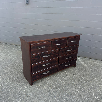 Dark Brown Solid Wood Dresser