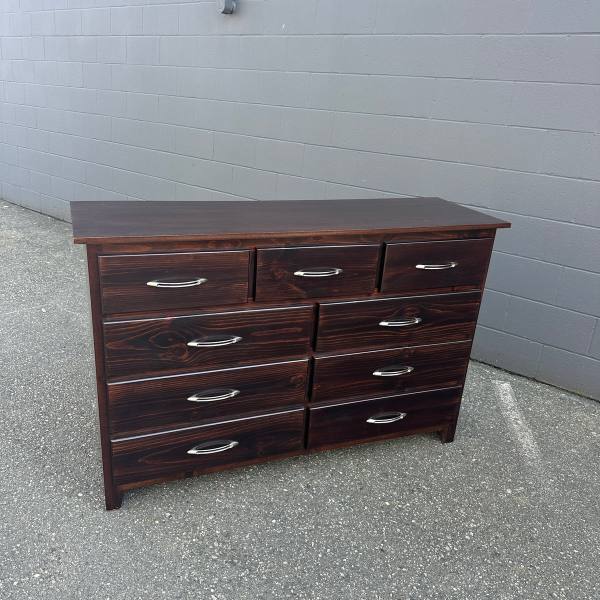 Dark Brown Solid Wood Dresser