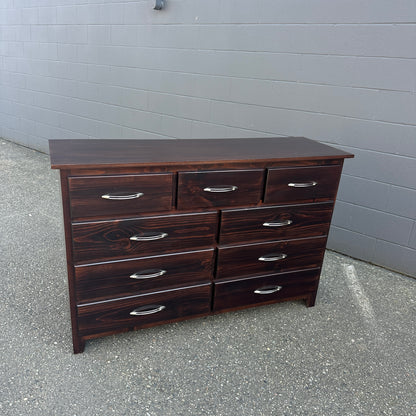 Dark Brown Solid Wood Dresser