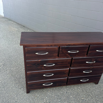Dark Brown Solid Wood Dresser