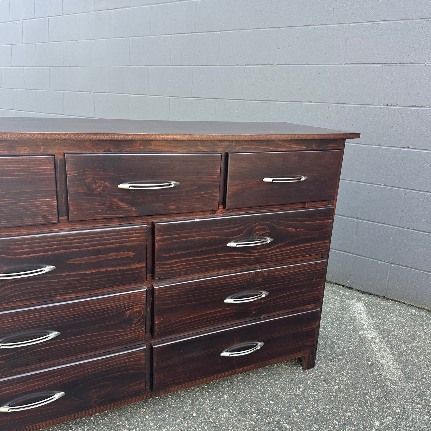 Dark Brown Solid Wood Dresser