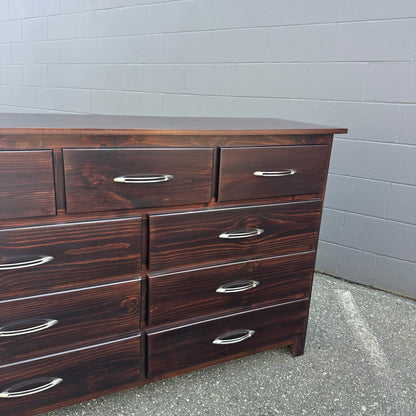 Dark Brown Solid Wood Dresser