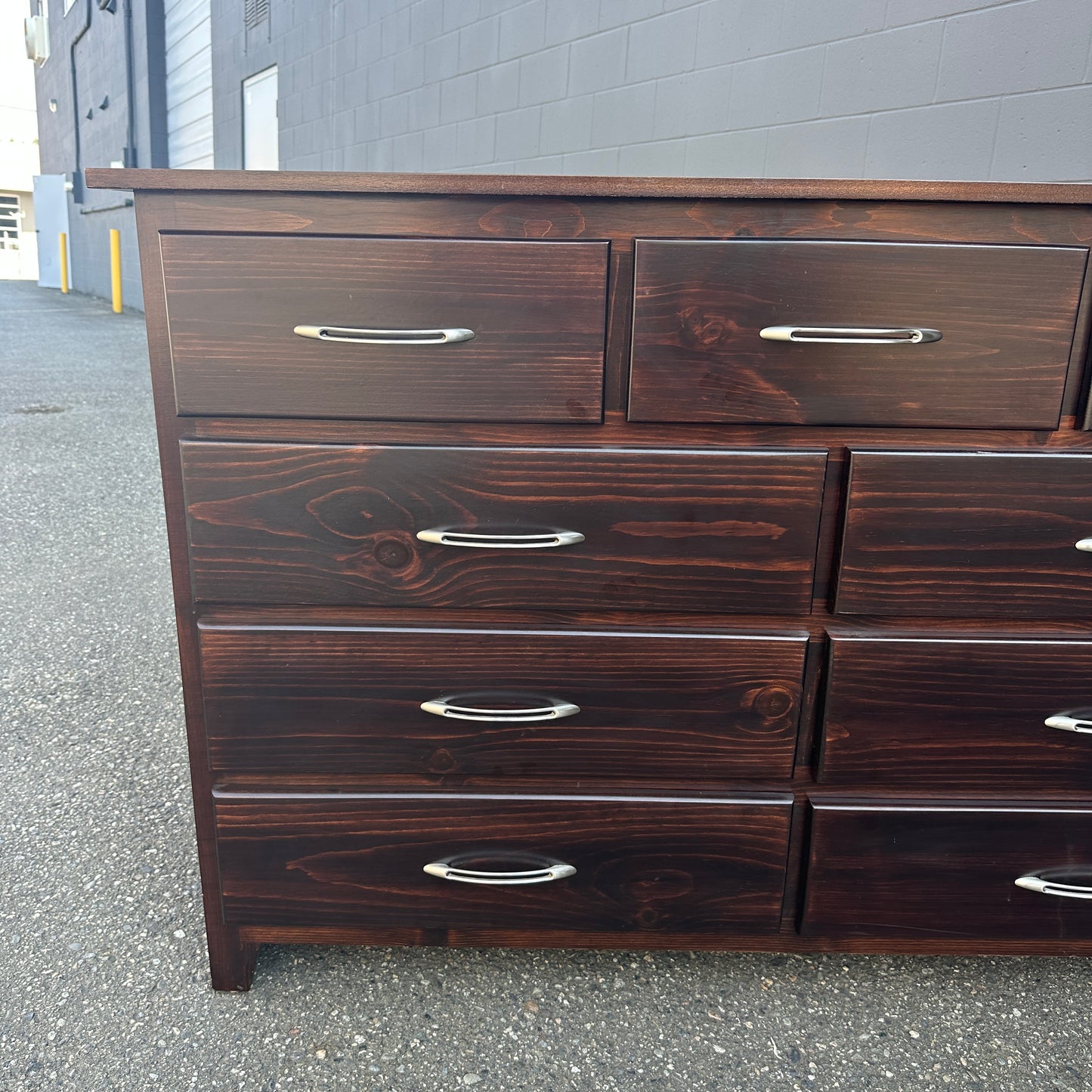 Dark Brown Solid Wood Dresser